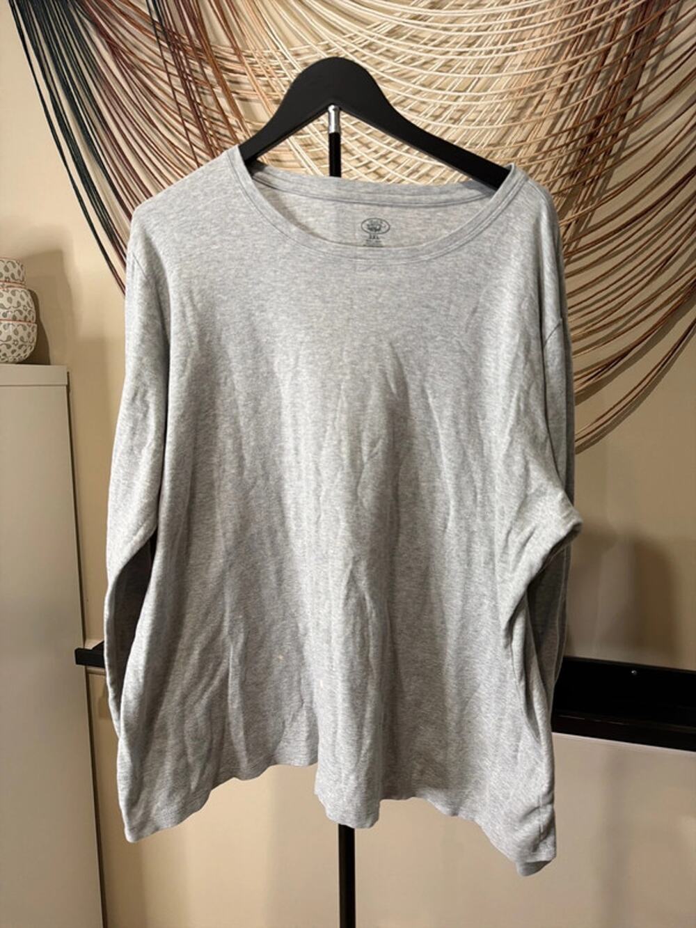 Laura Ashley, long sleeve gray T-shirt 3X 3217